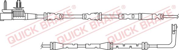 QUICK BRAKE WS 0419 A - Varningssensor, bromsbeläggslitage xdelar.se