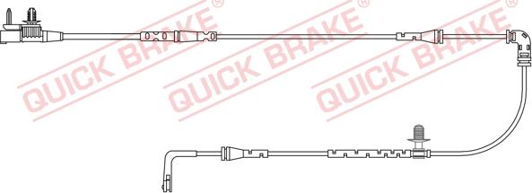 QUICK BRAKE WS 0414 A - Varningssensor, bromsbeläggslitage xdelar.se