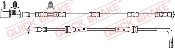 QUICK BRAKE WS 0412 A - Varningssensor, bromsbeläggslitage xdelar.se