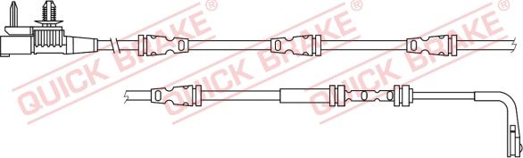 QUICK BRAKE WS 0432 A - Varningssensor, bromsbeläggslitage xdelar.se