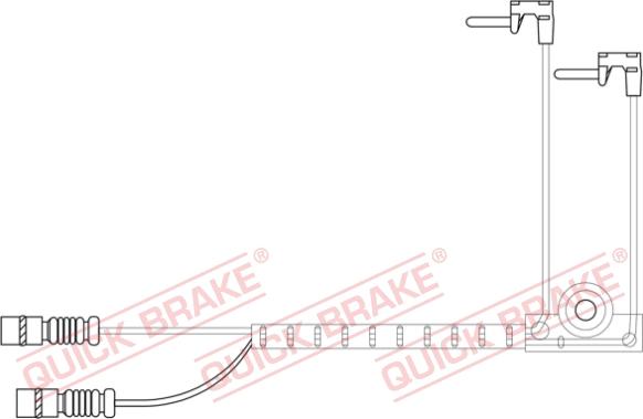 QUICK BRAKE WS 0422 A - Varningssensor, bromsbeläggslitage xdelar.se