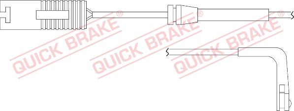 QUICK BRAKE WS 0164 A - Varningssensor, bromsbeläggslitage xdelar.se