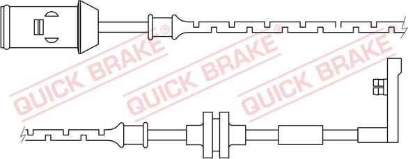 QUICK BRAKE WS 0165 A - Varningssensor, bromsbeläggslitage xdelar.se