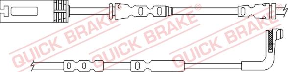 QUICK BRAKE WS 0356 A - Varningssensor, bromsbeläggslitage xdelar.se