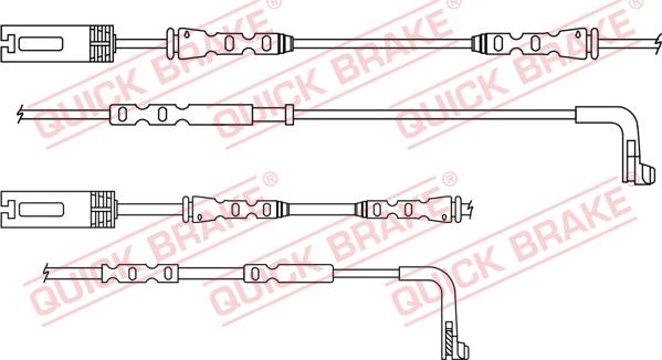 QUICK BRAKE WS 0381 A - Varningssensor, bromsbeläggslitage xdelar.se