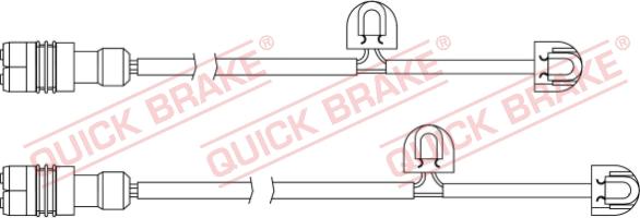 QUICK BRAKE WS 0334 A - Varningssensor, bromsbeläggslitage xdelar.se