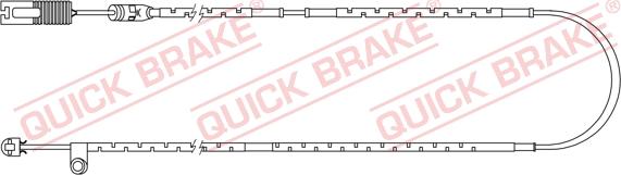 QUICK BRAKE WS 0254 A - Varningssensor, bromsbeläggslitage xdelar.se