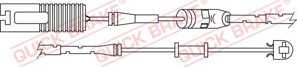 QUICK BRAKE WS 0253 A - Varningssensor, bromsbeläggslitage xdelar.se