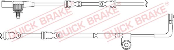 QUICK BRAKE WS 0261 A - Varningssensor, bromsbeläggslitage xdelar.se