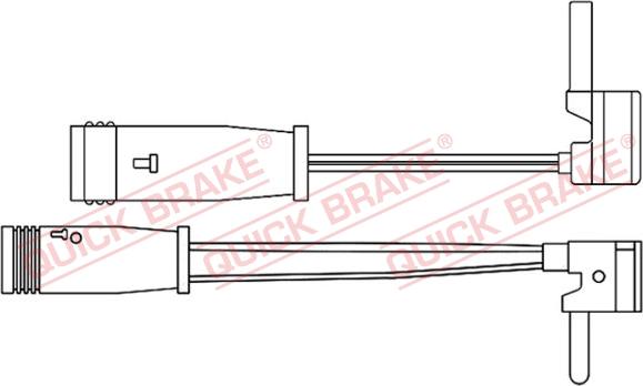 QUICK BRAKE WS 0214 A - Varningssensor, bromsbeläggslitage xdelar.se