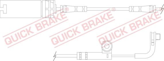 QUICK BRAKE WS 0218 A - Varningssensor, bromsbeläggslitage xdelar.se