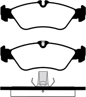 HELLA 8DB 355 008-161 - Bromsbeläggssats, skivbroms xdelar.se