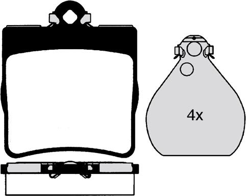 Mercedes-Benz 0024207120 - Bromsbeläggssats, skivbroms xdelar.se