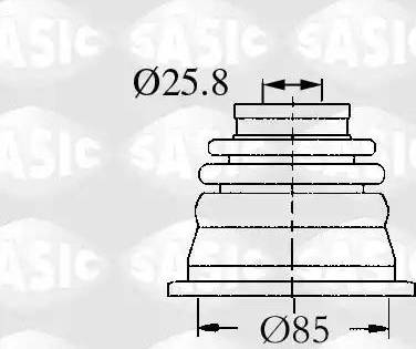 Sasic 4003458 - Bälgar, drivaxel xdelar.se