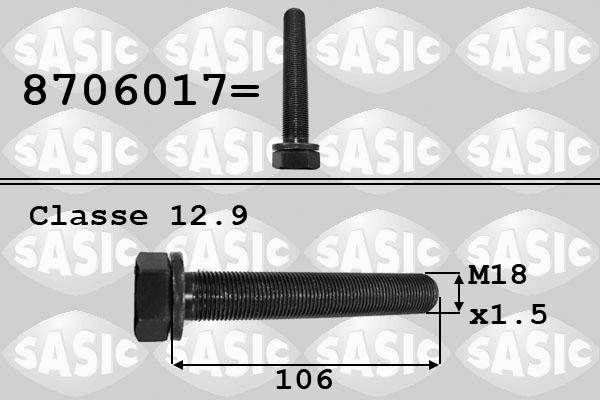 Sasic 8706017 - Remskiveskruv xdelar.se