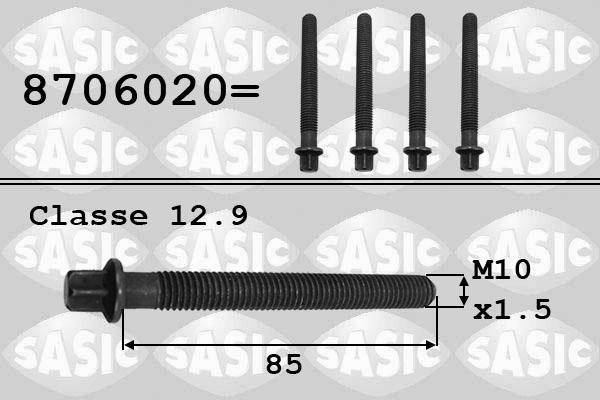 Sasic 8706020 - Centreringsskruv, vevaxel-remskiva xdelar.se