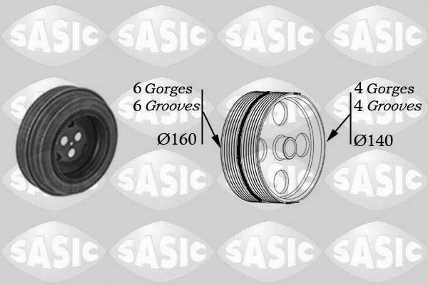 Sasic 2150028 - Remskiva, vevaxel xdelar.se