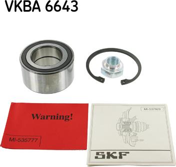 SKF VKBA 6643 - Hjullagerssats xdelar.se