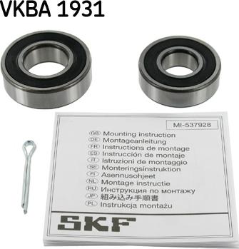 SKF VKBA 1931 - Hjullagerssats xdelar.se