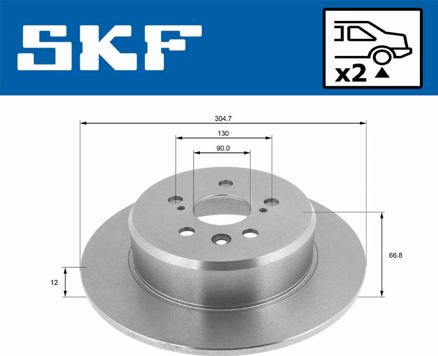 SKF VKBD 90069 S2 - Bromsskiva xdelar.se