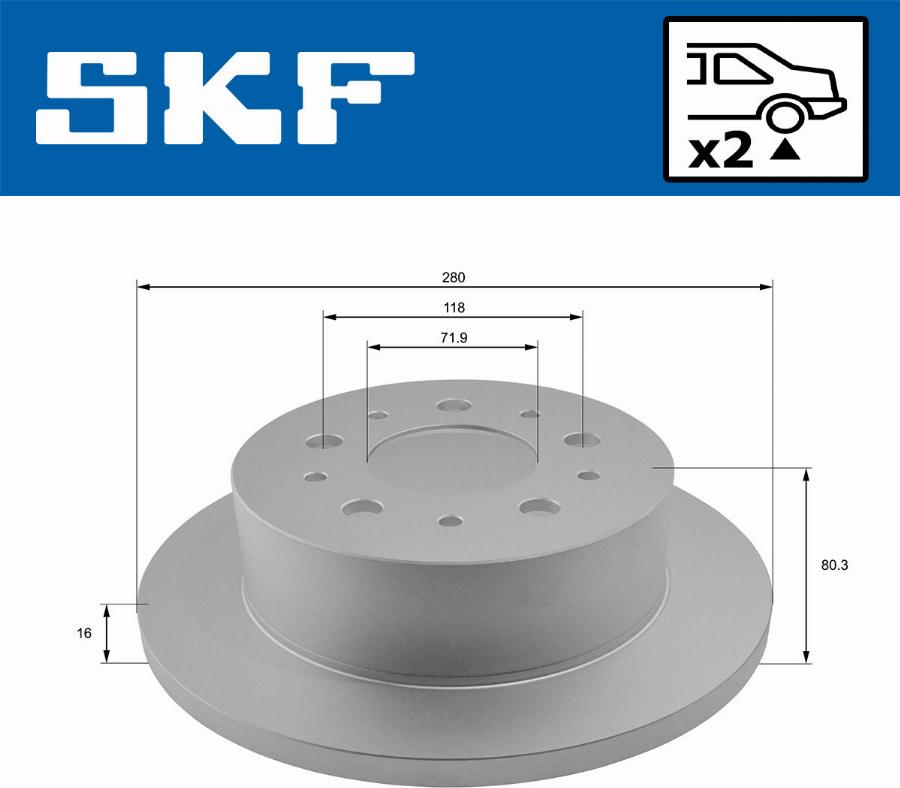 SKF VKBD 90065 S2 - Bromsskiva xdelar.se