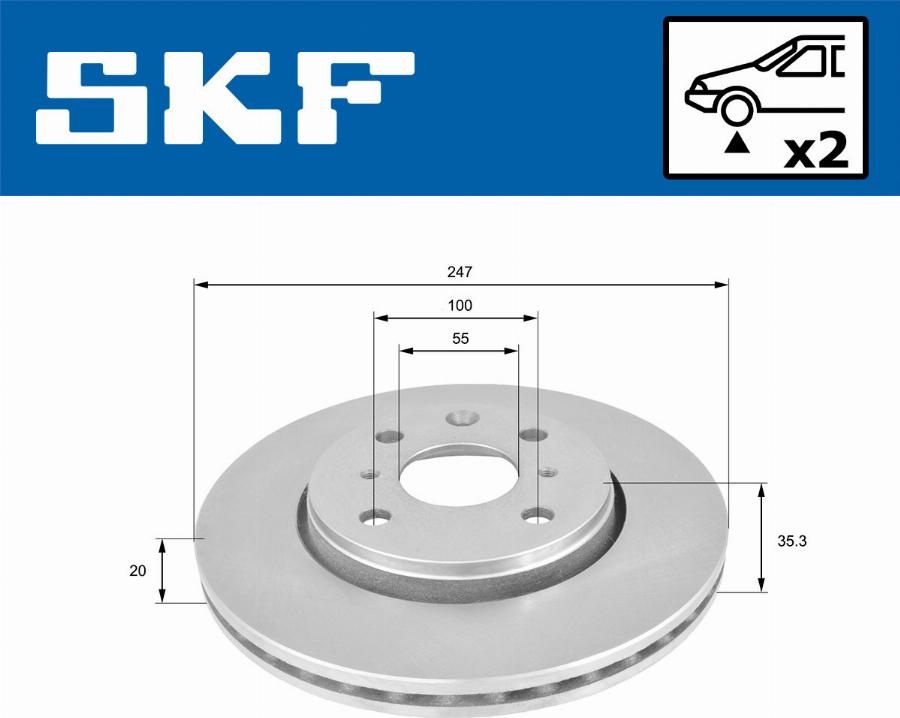 SKF VKBD 80043 V2 - Bromsskiva xdelar.se