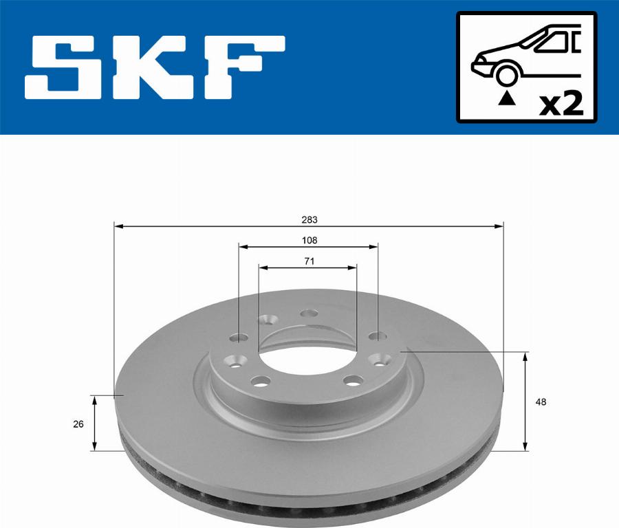 SKF VKBD 80061 V2 - Bromsskiva xdelar.se