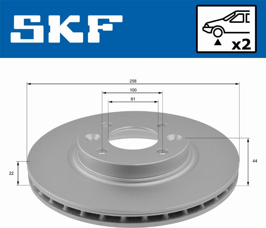 SKF VKBD 80009 V2 - Bromsskiva xdelar.se