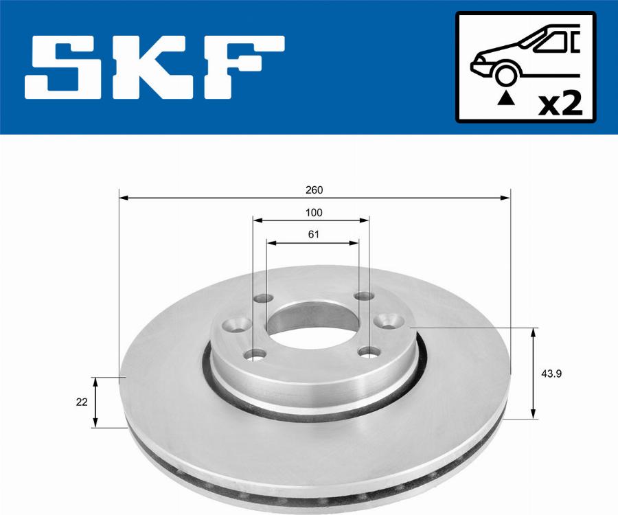 SKF VKBD 80004 V2 - Bromsskiva xdelar.se