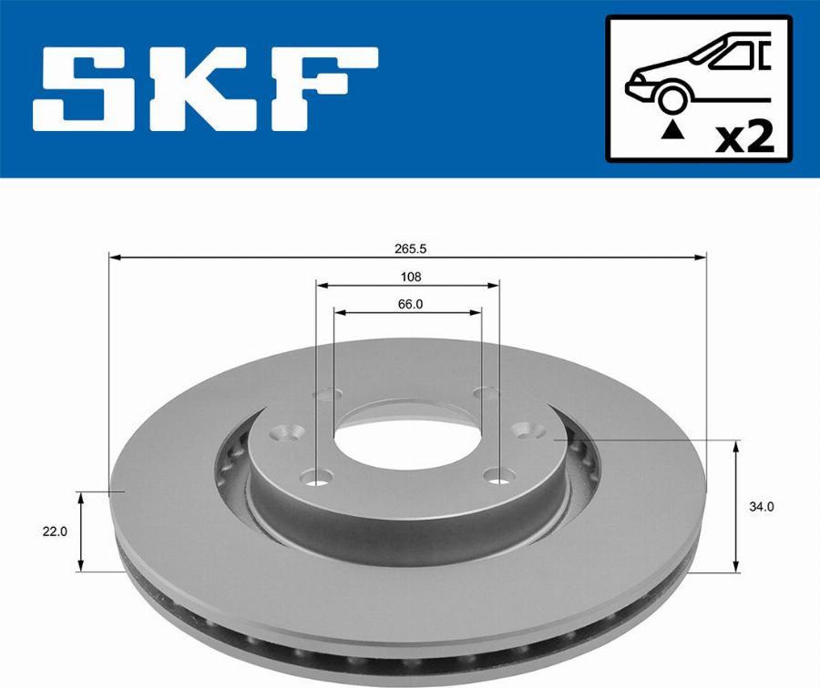 SKF VKBD 80001 V2 - Bromsskiva xdelar.se