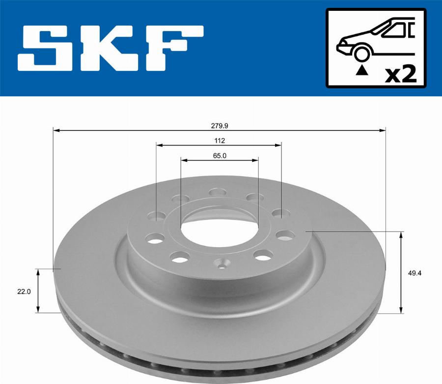 SKF VKBD 80012 V2 - Bromsskiva xdelar.se