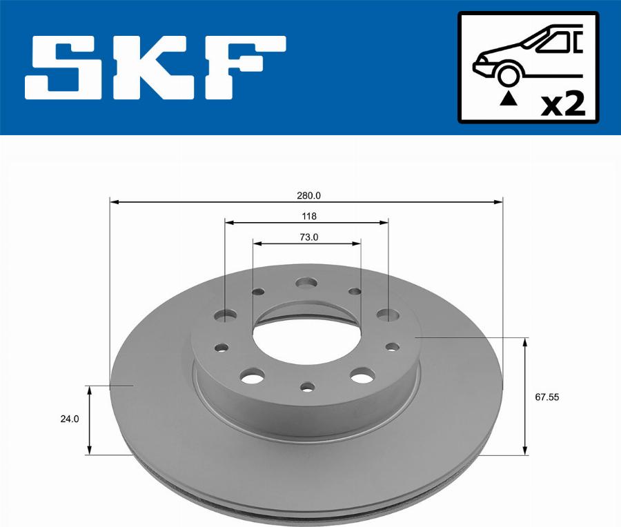 SKF VKBD 80036 V2 - Bromsskiva xdelar.se