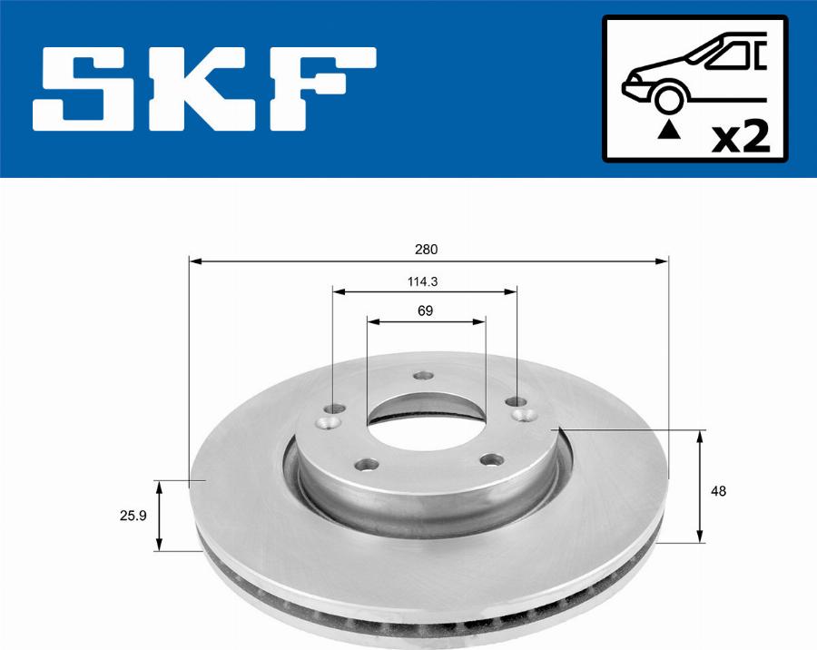 SKF VKBD 80029 V2 - Bromsskiva xdelar.se