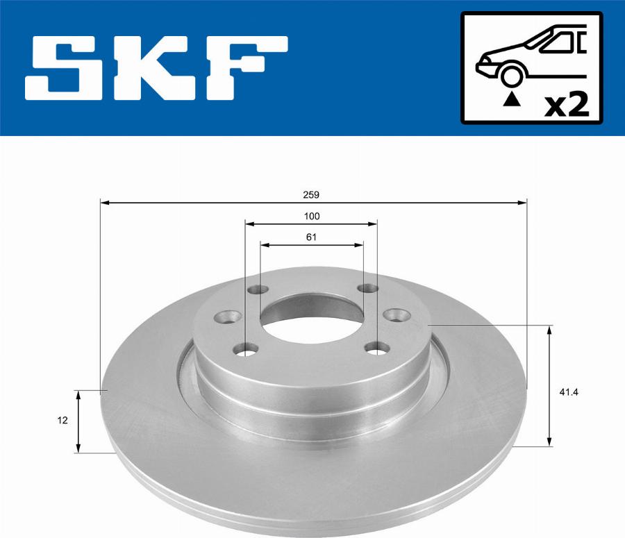 SKF VKBD 80025 S2 - Bromsskiva xdelar.se