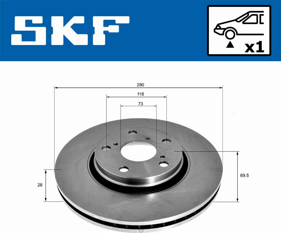 SKF VKBD 80077 V1 - Bromsskiva xdelar.se