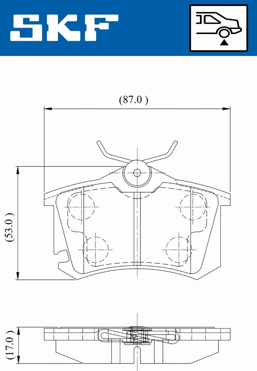 SKF VKBP 90440 E - Bromsbeläggssats, skivbroms xdelar.se