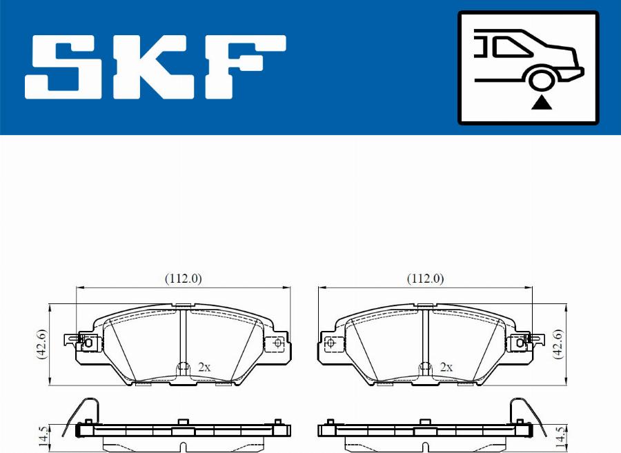 SKF VKBP 90415 A - Bromsbeläggssats, skivbroms xdelar.se