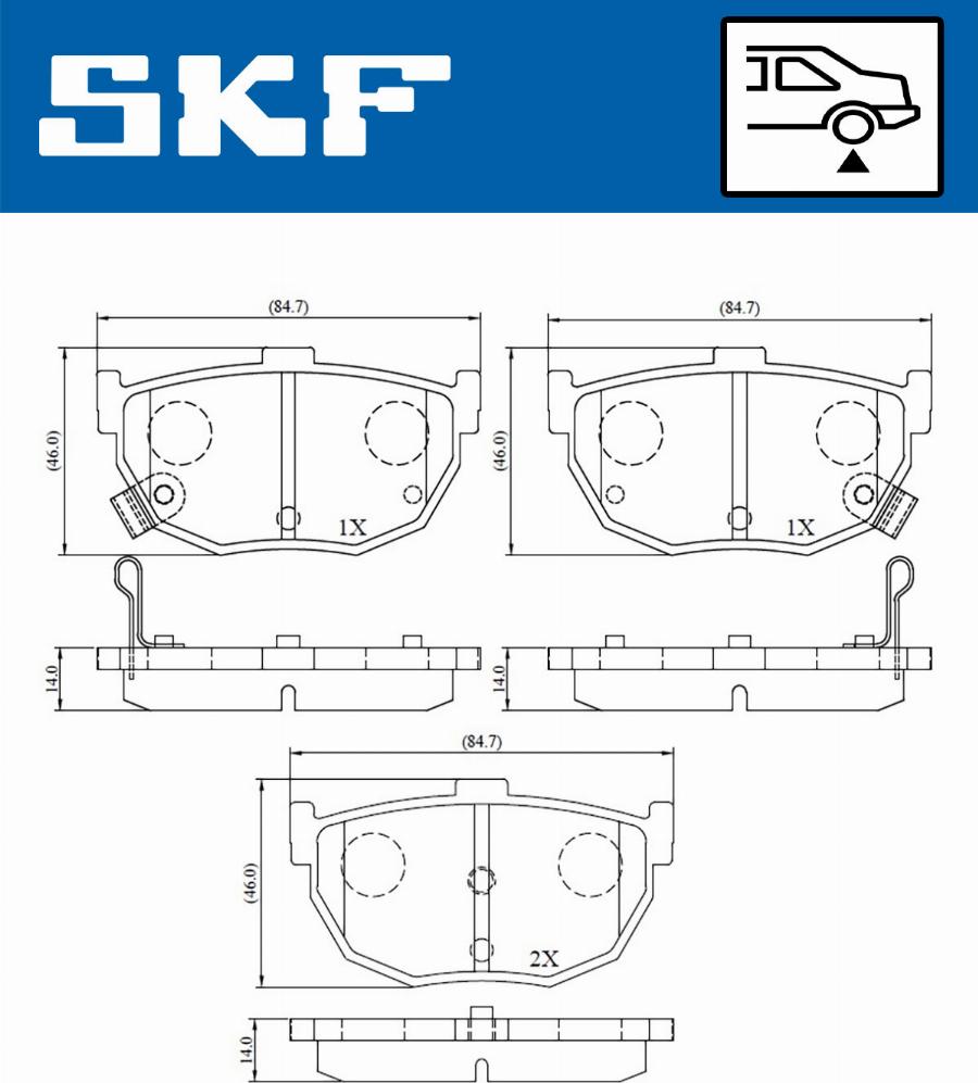 SKF VKBP 90483 A - Bromsbeläggssats, skivbroms xdelar.se