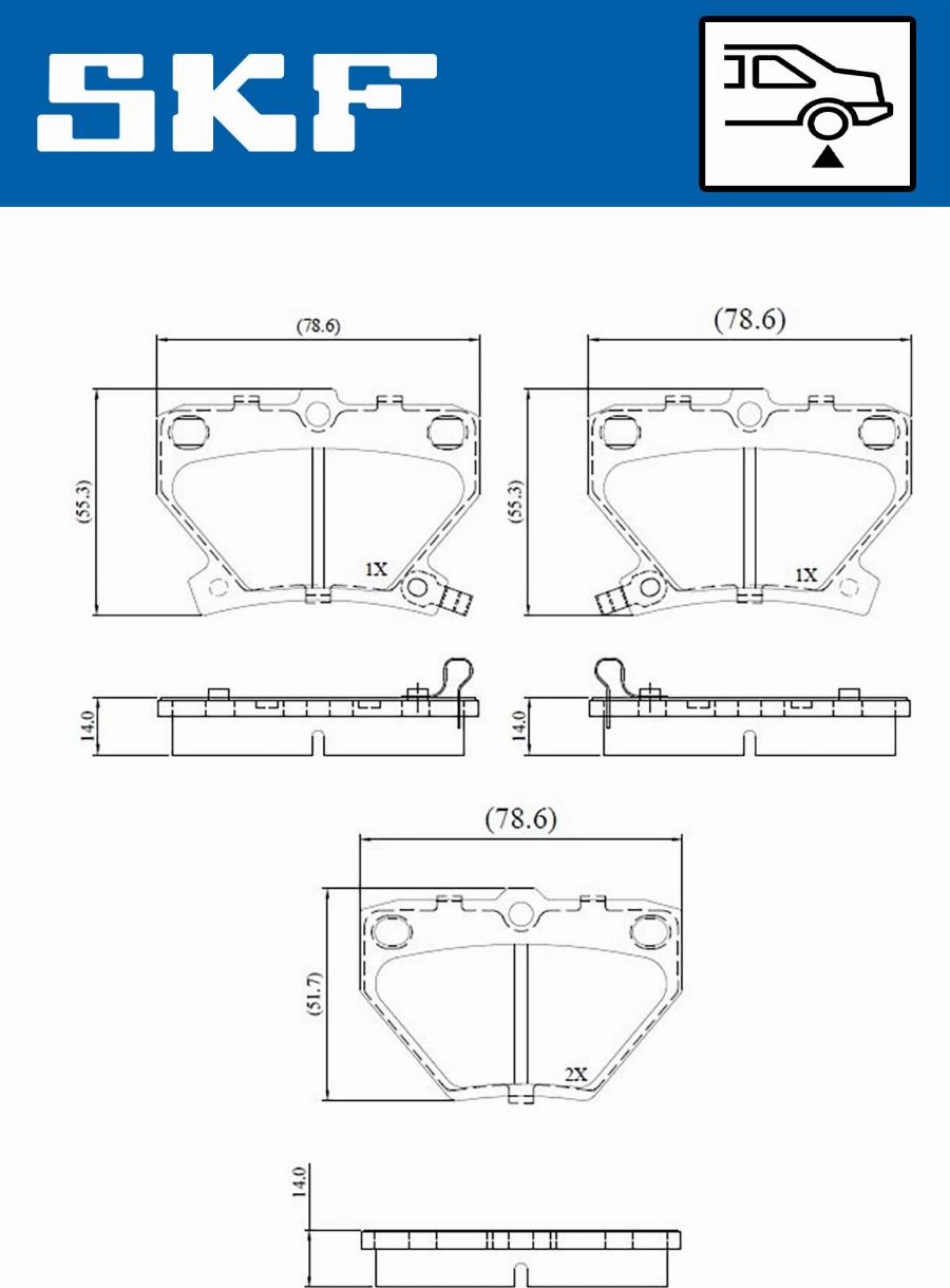 SKF VKBP 90559 A - Bromsbeläggssats, skivbroms xdelar.se