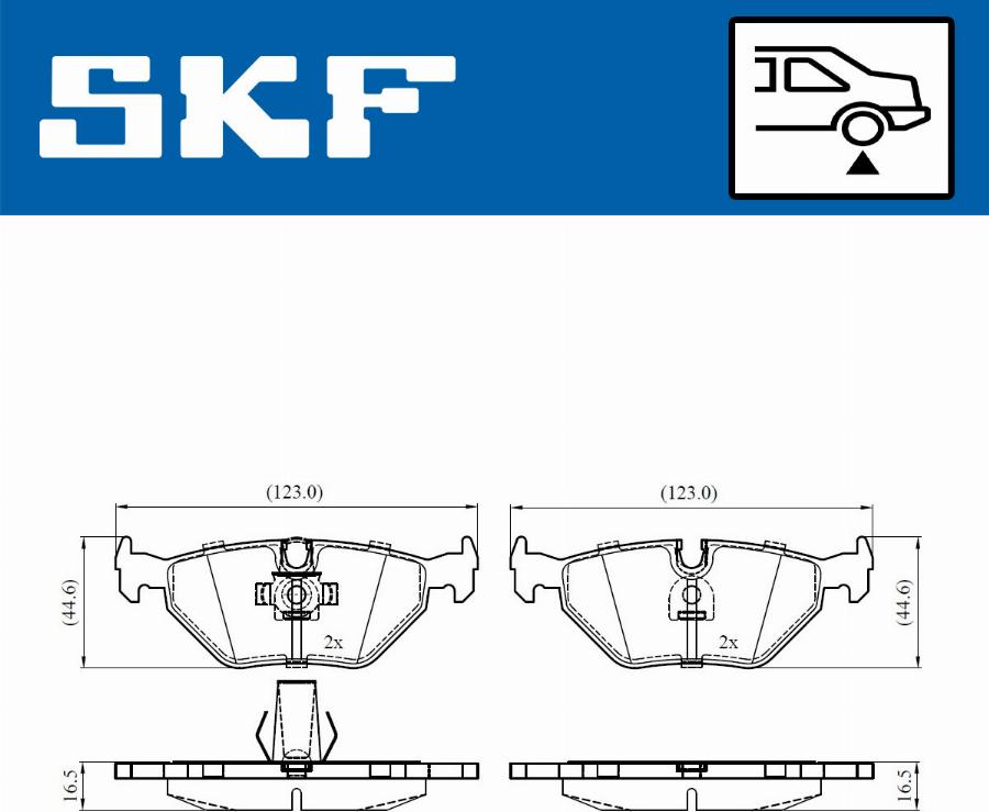 SKF VKBP 90561 - Bromsbeläggssats, skivbroms xdelar.se