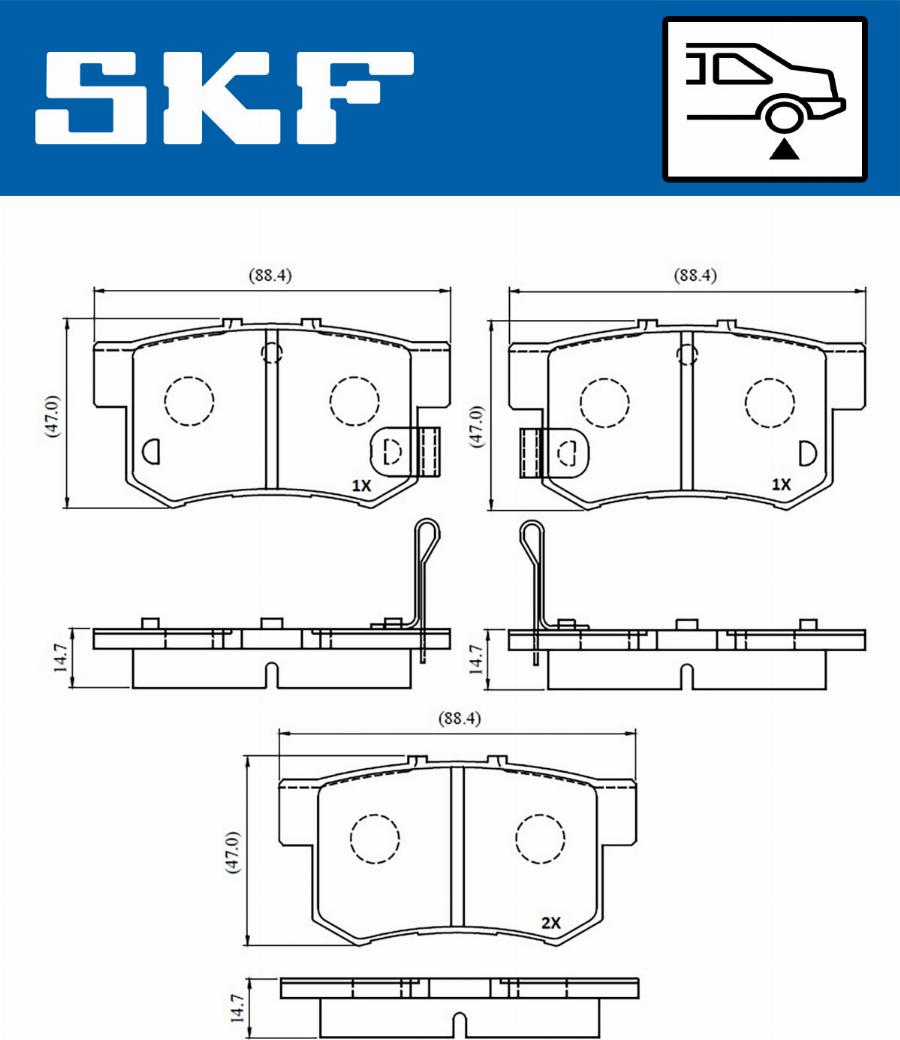 SKF VKBP 90505 A - Bromsbeläggssats, skivbroms xdelar.se