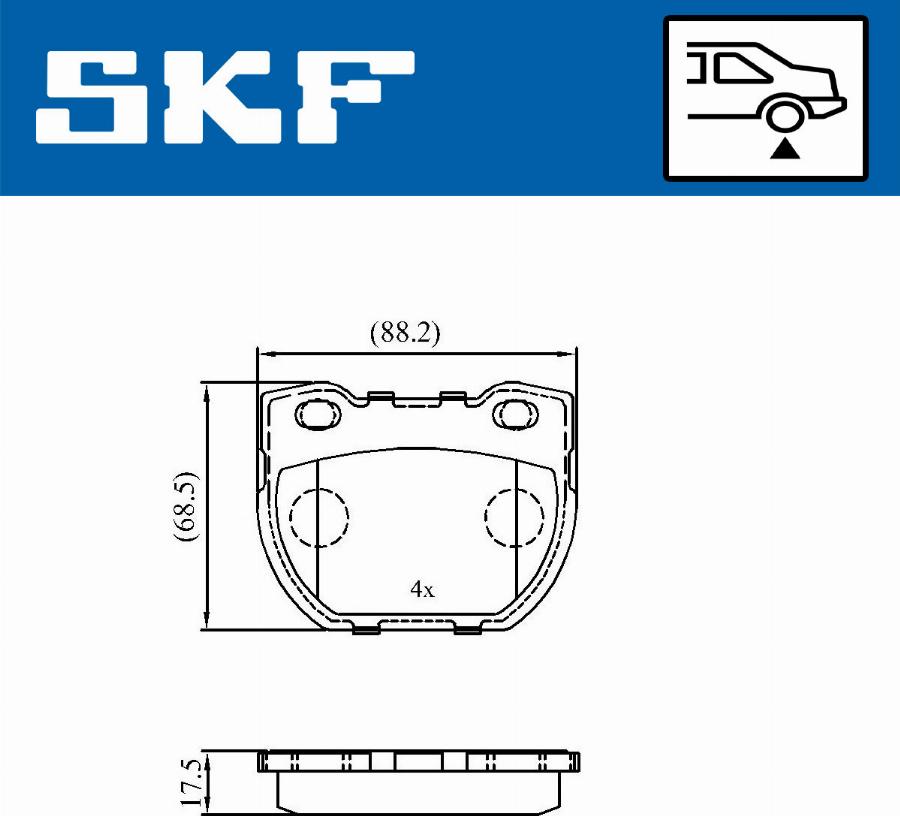 SKF VKBP 90514 - Bromsbeläggssats, skivbroms xdelar.se