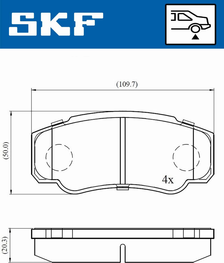 SKF VKBP 90510 - Bromsbeläggssats, skivbroms xdelar.se