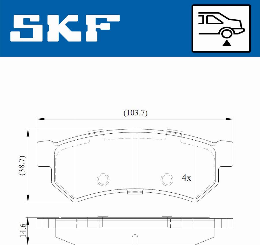 SKF VKBP 90588 - Bromsbeläggssats, skivbroms xdelar.se