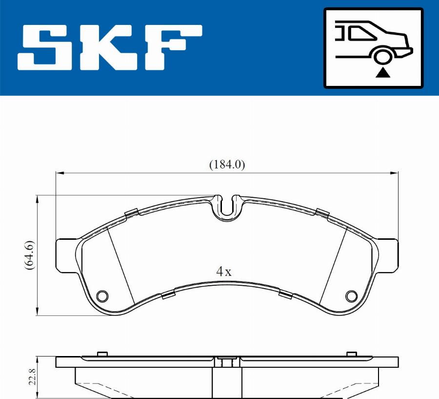 SKF VKBP 90534 - Bromsbeläggssats, skivbroms xdelar.se