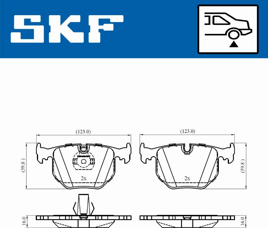 SKF VKBP 90625 - Bromsbeläggssats, skivbroms xdelar.se