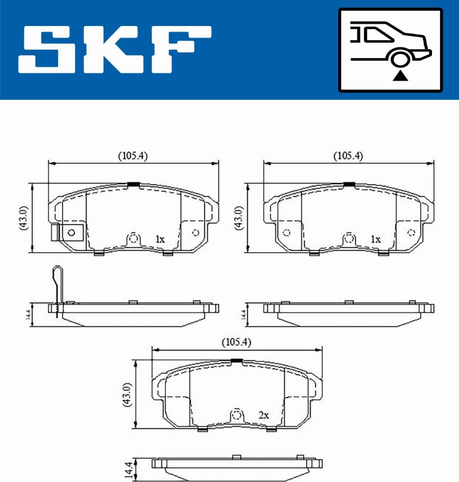 SKF VKBP 90620 A - Bromsbeläggssats, skivbroms xdelar.se