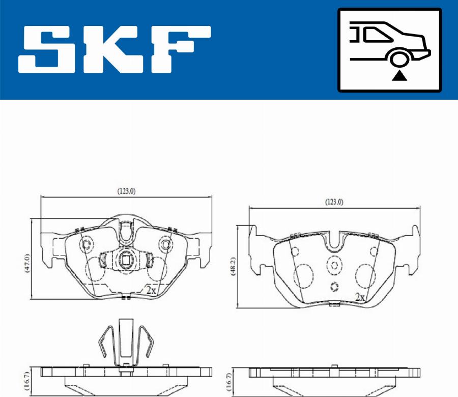 SKF VKBP 90095 - Bromsbeläggssats, skivbroms xdelar.se