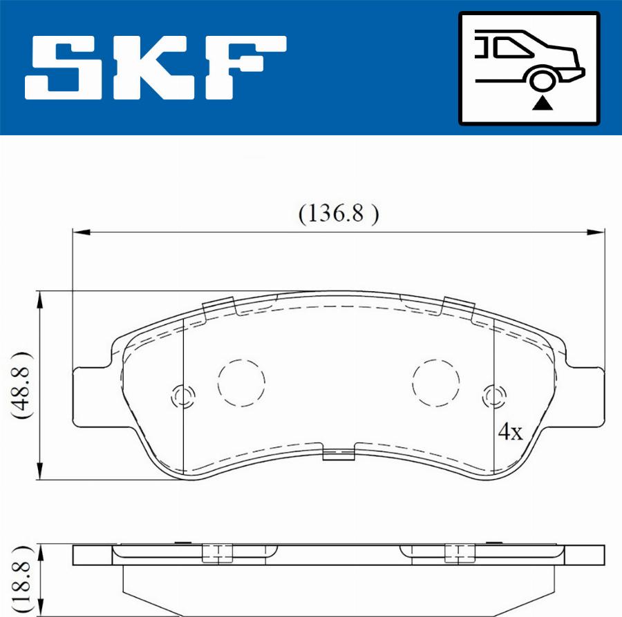 SKF VKBP 90045 - Bromsbeläggssats, skivbroms xdelar.se