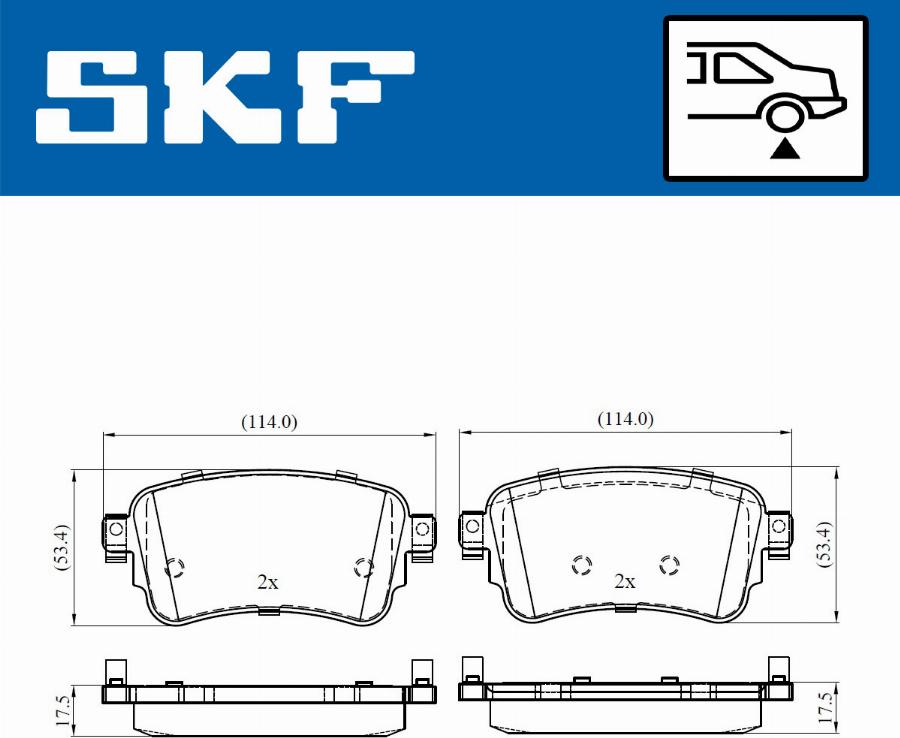 SKF VKBP 90059 - Bromsbeläggssats, skivbroms xdelar.se